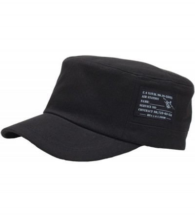 Baseball Caps A97 Unisex Soldier Patch Point Basic Fashion Club Army Cap Cadet Military Hat - Black - CH121AN0RW7 $20.47