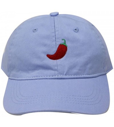 Baseball Caps Hot Pepper Cotton Baseball Dad Cap - Sky - CL12O91MH7V $12.42