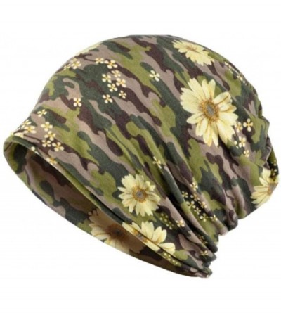 Skullies & Beanies Chemo Cancer Sleep Scarf Hat Cap Cotton Beanie Lace Flower Printed Hair Cover Wrap Turban Headwear - CE196...