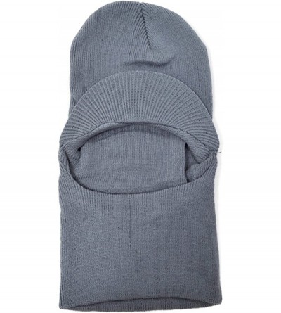 Balaclavas Unisex Open-Face Knit Ski-Mask with Visor - Charcoal - CX11545647L $8.91