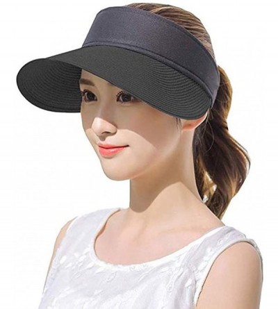 Headbands Sun Sports Visor Men Women-Cotton Cap Hat-Baseball Cap - Bk1 - CY196MZYH34 $8.07