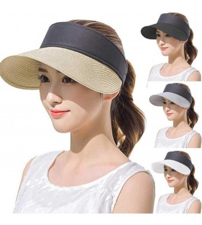 Headbands Sun Sports Visor Men Women-Cotton Cap Hat-Baseball Cap - Bk1 - CY196MZYH34 $8.07