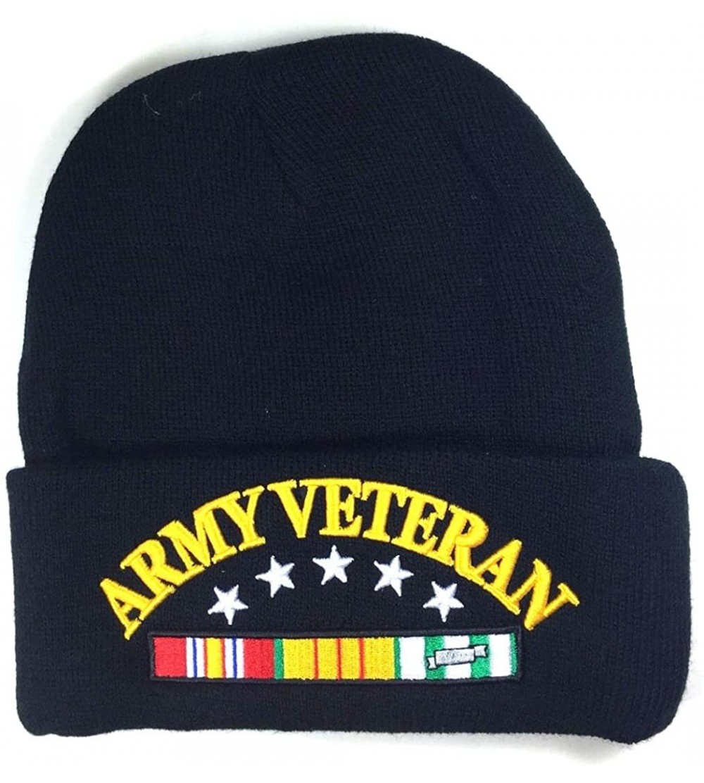 Skullies & Beanies Black Army Veteran Cuff Beanie - CV129POFV7Z $14.10