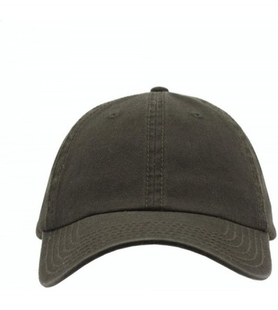 Baseball Caps Classic Washed Cotton Twill Low Profile Adjustable Baseball Cap - Dark Olive Green - C212C7ZA3WL $9.26