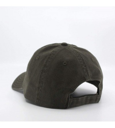 Baseball Caps Classic Washed Cotton Twill Low Profile Adjustable Baseball Cap - Dark Olive Green - C212C7ZA3WL $9.26