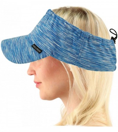 Visors UV Sun Protection Wide Brim Beach Pool Visor Golf Sports Outdoors Cap Hat - Blue - C218Q20R3SY $11.13