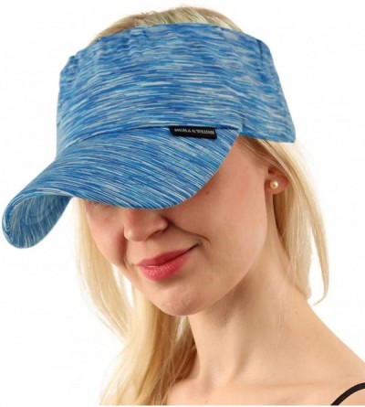 Visors UV Sun Protection Wide Brim Beach Pool Visor Golf Sports Outdoors Cap Hat - Blue - C218Q20R3SY $11.13