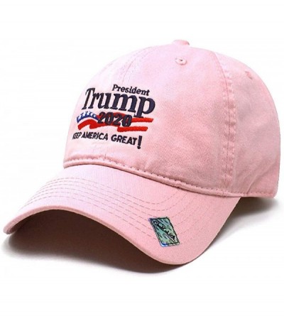 Baseball Caps Trump 2020 Keep America Great Campaign Embroidered US Hat Baseball Cotton Cap PC101 - Pc101 Light Pink - CN1946...
