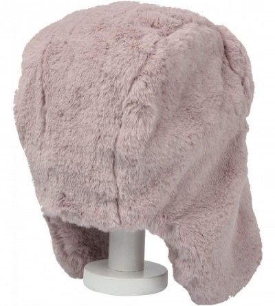 Bomber Hats Winter Faux Fur Snow Trapper Russian Hat Ear Flaps KRT1149 - Pink - C618MDML6KN $22.01