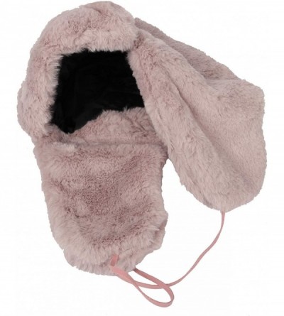 Bomber Hats Winter Faux Fur Snow Trapper Russian Hat Ear Flaps KRT1149 - Pink - C618MDML6KN $59.16