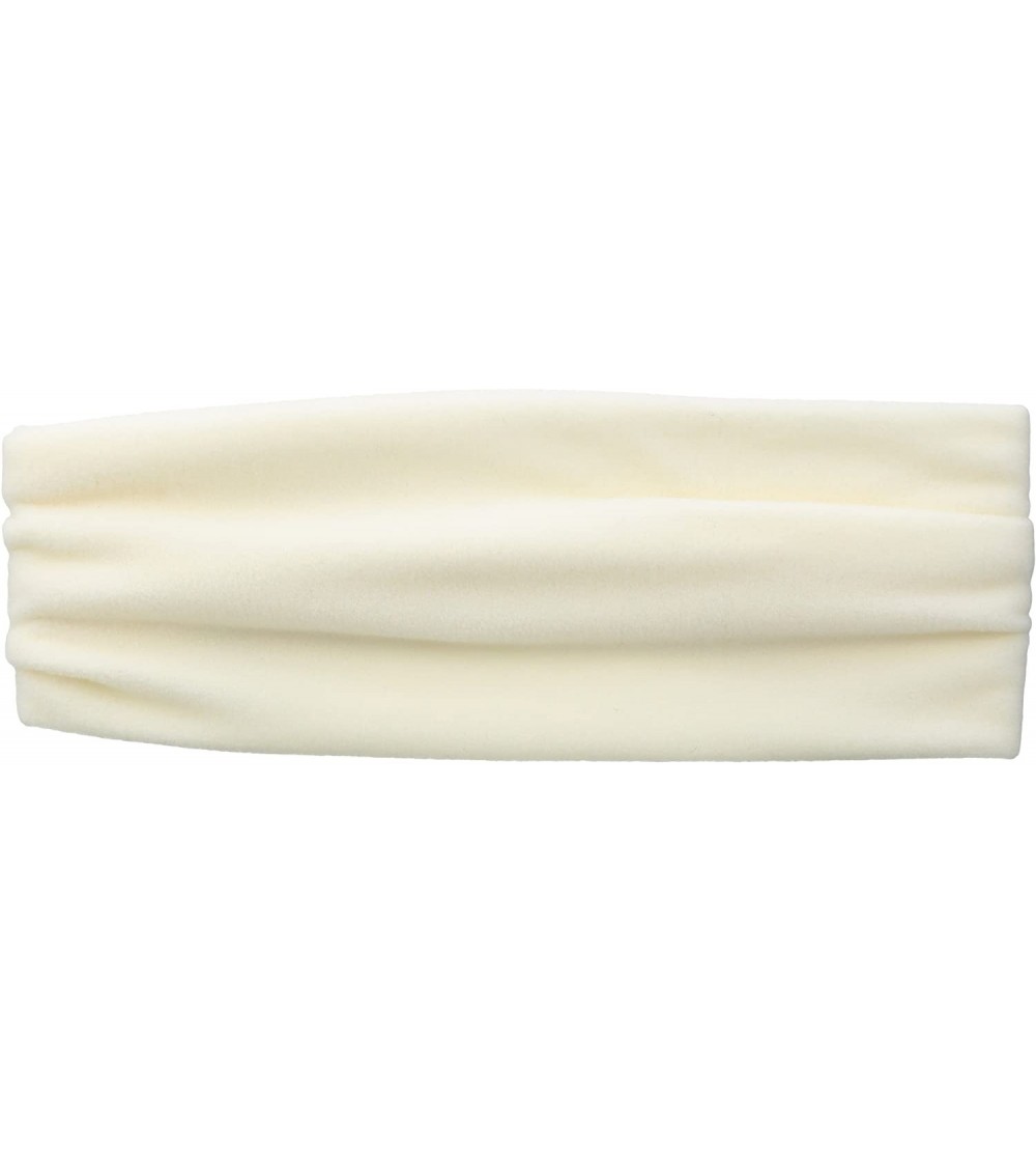 Headbands DD Headband- Midweight Double-Layer Micro Fur Fleece - Ivory - C5110BUXQBB $20.26