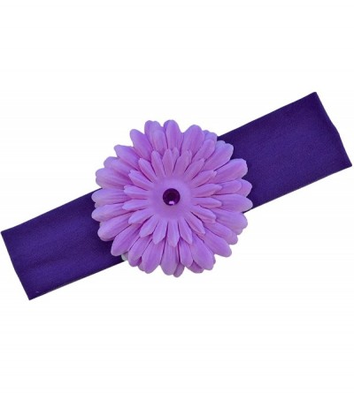 Headbands Girls Gerber Daisy Stretch Headband - Purple - CJ115EX65SL $11.69