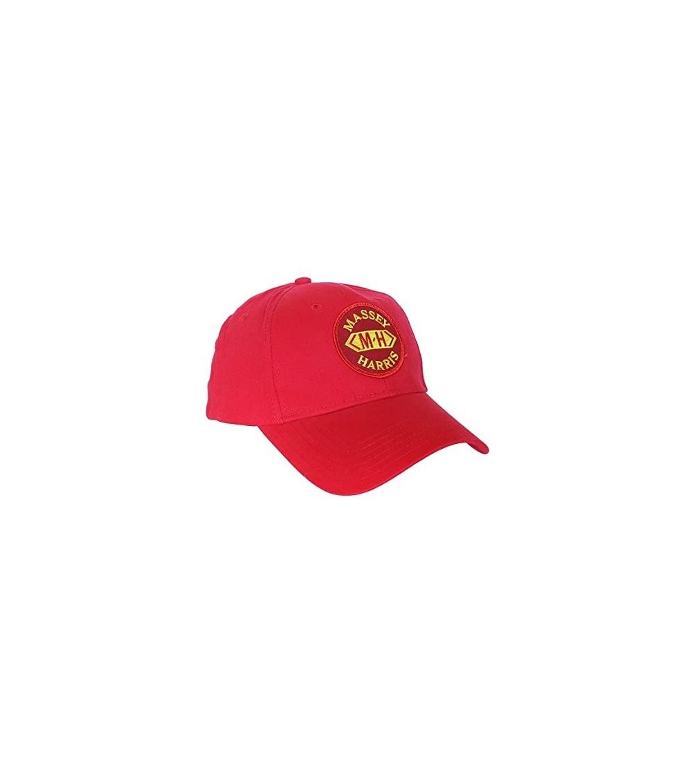 Baseball Caps Massey Harris Solid Red Hat - CZ110UEJSDX $17.48