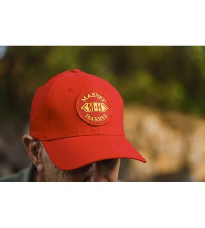 Baseball Caps Massey Harris Solid Red Hat - CZ110UEJSDX $17.48