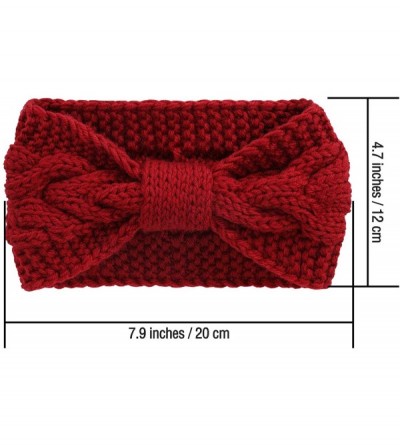Cold Weather Headbands 4 Pieces Cable Knit Headband Crochet Headbands Plain Braided Head Wrap Winter Ear Warmer for Women Gir...