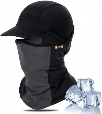 Balaclavas UV Face Mask Balaclava Dust Sun Protection Face Cover Brethable Cooling - Black - C519923XCRO $13.03