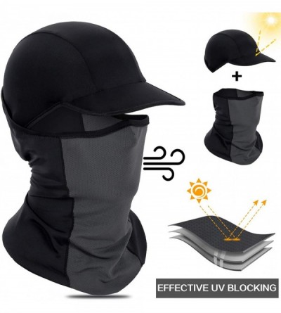 Balaclavas UV Face Mask Balaclava Dust Sun Protection Face Cover Brethable Cooling - Black - C519923XCRO $13.03