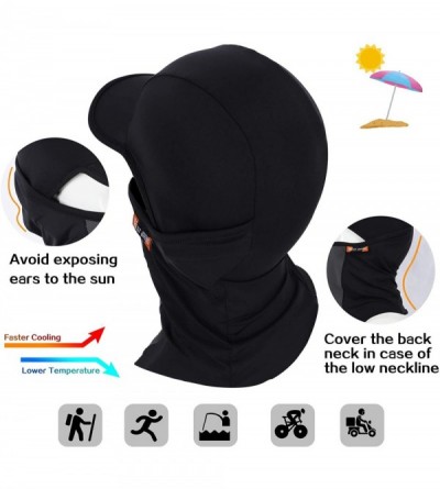 Balaclavas UV Face Mask Balaclava Dust Sun Protection Face Cover Brethable Cooling - Black - C519923XCRO $13.03