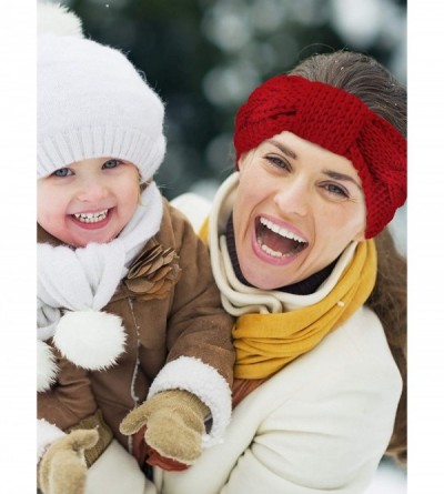 Cold Weather Headbands 4 Pieces Cable Knit Headband Crochet Headbands Plain Braided Head Wrap Winter Ear Warmer for Women Gir...