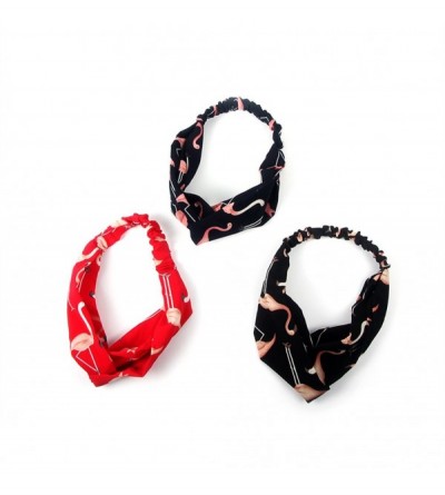 Headbands Hairbands Scrunchies Headbands Flamingo - Black+Red+Navy - CA18GOCUITG $9.63