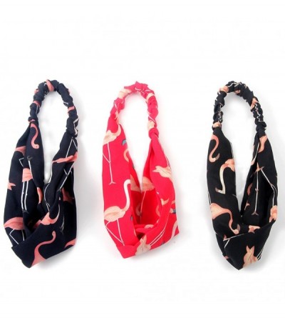 Headbands Hairbands Scrunchies Headbands Flamingo - Black+Red+Navy - CA18GOCUITG $9.63