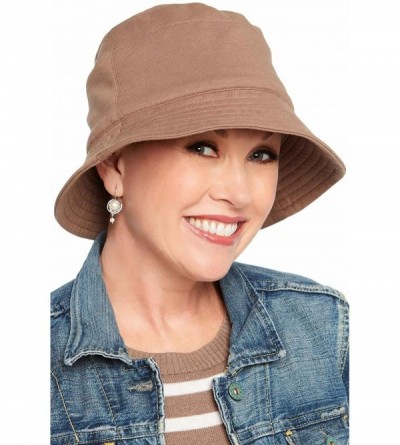 Bucket Hats Sun Protection UPF 50+ Bucket Hat - 100% Cotton with Aloe Vera Lining - Upf Oatmeal - Large - CT18QGE70KU $29.47