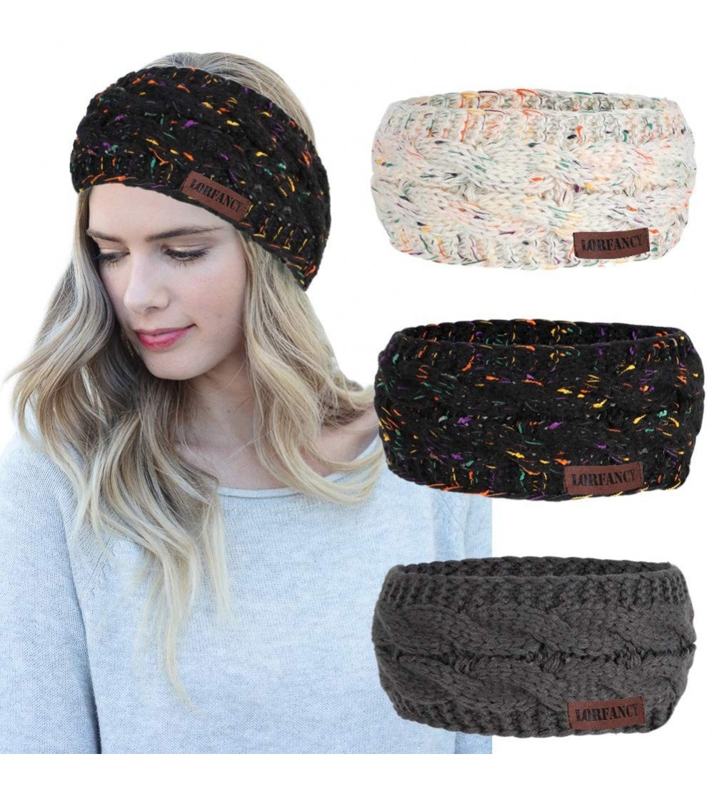 Cold Weather Headbands Headbands Headband Crochet Winter Confetti - CN18Z8TQYWH $9.44