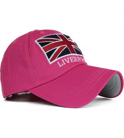 Baseball Caps Union Jack England Flag Curved Brim Baseball Cap Unstructured Dad Hat Adjustable - Pink - CV12JFS9NA1 $12.24