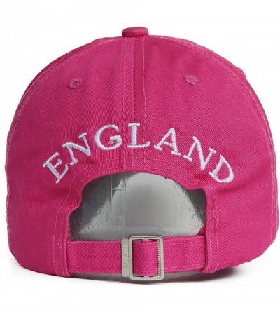 Baseball Caps Union Jack England Flag Curved Brim Baseball Cap Unstructured Dad Hat Adjustable - Pink - CV12JFS9NA1 $12.24