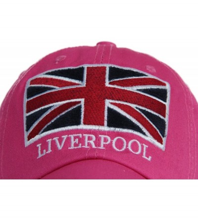 Baseball Caps Union Jack England Flag Curved Brim Baseball Cap Unstructured Dad Hat Adjustable - Pink - CV12JFS9NA1 $12.24