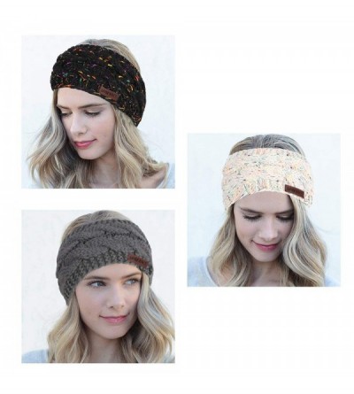 Cold Weather Headbands Headbands Headband Crochet Winter Confetti - CN18Z8TQYWH $9.44