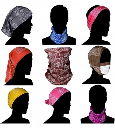 Headbands Flower Leaf Bandana Square Handkerchiefs Unisex and Neck Tie - Mandala 10 - CL18LT2YQRG $14.78