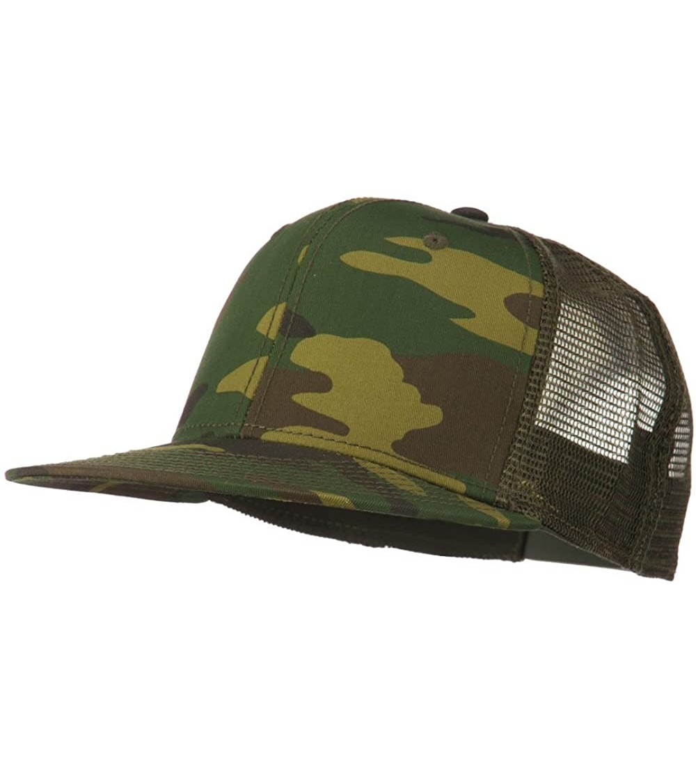 Baseball Caps Camouflage Cotton Flat Bill Trucker Cap - Camo Olive - C811UU7DGB5 $8.67