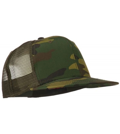 Baseball Caps Camouflage Cotton Flat Bill Trucker Cap - Camo Olive - C811UU7DGB5 $8.67