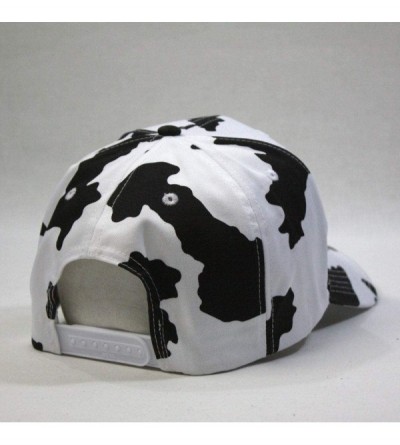 Baseball Caps Milk Cow Adjustable Snapback Baseball Cap White Free Patch - Camper - CI193RZAOE3 $9.80