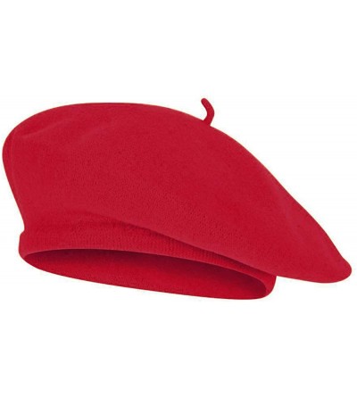 Berets Wool Blend French Bohemian Beret - Red - CA11B3FE33D $11.48