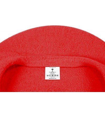 Berets Wool Blend French Bohemian Beret - Red - CA11B3FE33D $11.48