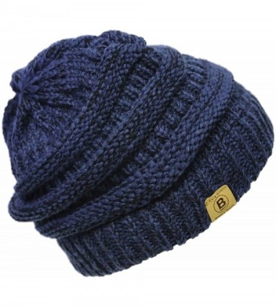 Skullies & Beanies Beanie Hat Cap Knit Skullies for Men Women Unisex - 101 Melange Blue - C6188989AQI $9.77