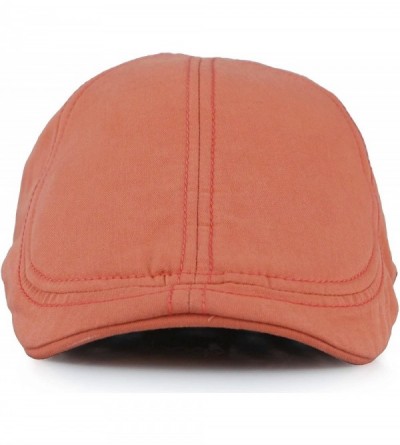 Newsboy Caps Men's Duckbill Summer Colorful Gatsby Cotton Ivy Cap Golf Driving Newsboy Hat - Rust - CW1829UORRN $15.29