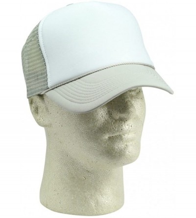 Baseball Caps 2 Packs Baseball Caps Blank Trucker Hats Summer Mesh Cap Flat Bill or Chambray Hats (2 for Price of 1) - CQ17YT...