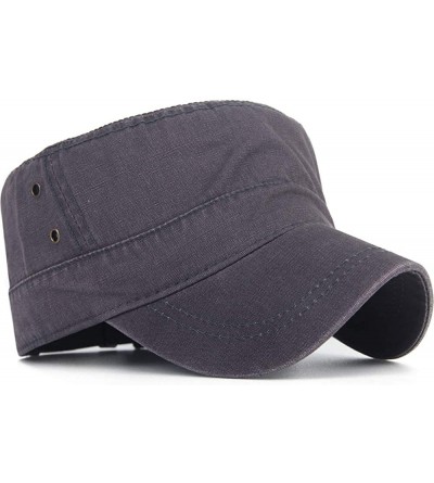 Baseball Caps Men Women Vintage Distressed Washed Cotton Twill Cadet Army Cap Canvas Military Hat Flat Top Baseball Sun Cap -...