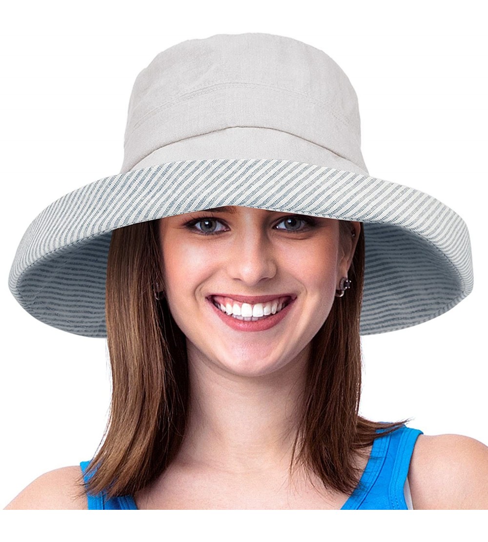 Sun Hats Womens Bucket Hat UV Sun Protection Lightweight Packable Summer Travel Beach Cap - 1 Light Gray - CM18EDTG7L7 $12.01