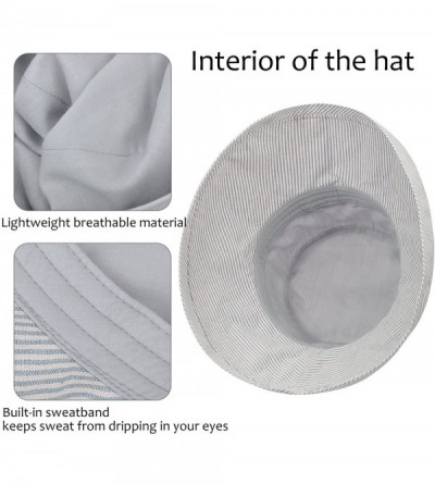 Sun Hats Womens Bucket Hat UV Sun Protection Lightweight Packable Summer Travel Beach Cap - 1 Light Gray - CM18EDTG7L7 $12.01