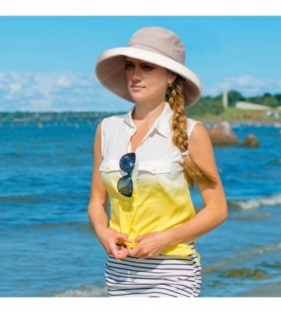 Sun Hats Womens Bucket Hat UV Sun Protection Lightweight Packable Summer Travel Beach Cap - 1 Light Gray - CM18EDTG7L7 $12.01