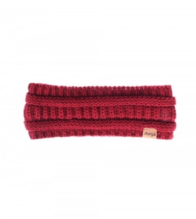 Cold Weather Headbands Winter Warm Cable Knit headband Head Wrap Ear Warmer for Women(Flame Red) - Flame Red - CA18K549QLZ $1...