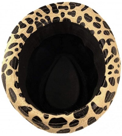 Fedoras Silver Fever Patterned and Banded Fedora Hat - Jaguar - CE184Y805CX $15.99