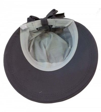 Sun Hats Ladies Women Fashion Large Visor Wide Brim Sun Uv Protect 100% Cotton Cover Hat - D Gary - CU1227QA43D $12.25