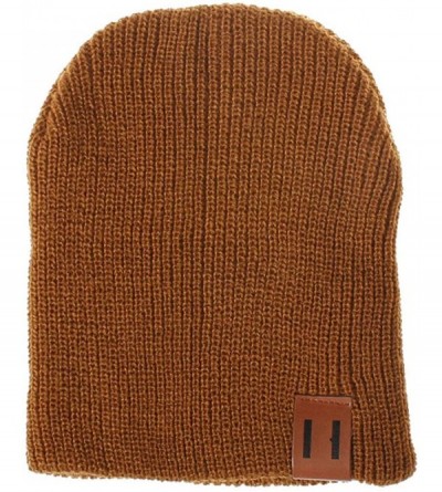 Skullies & Beanies Women's Solid Color Wool Knit Hats Earmuffs Parent-Child Caps - Khaki - CJ18I70XQSA $9.79