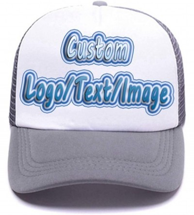Baseball Caps Custom Ponytail Baseball Cap Personalized Messy Bun Hat Mesh Visor Trucker Hat - Trucker Gray - C918HCXAH77 $22.55