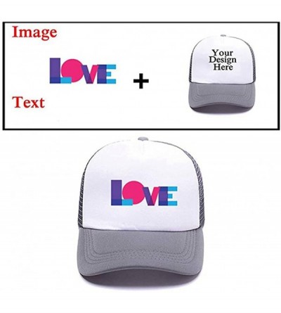 Baseball Caps Custom Ponytail Baseball Cap Personalized Messy Bun Hat Mesh Visor Trucker Hat - Trucker Gray - C918HCXAH77 $11.02